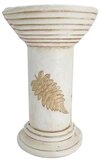 Dekorácia MagicHome podstavec vysoký, krémový keramika 25,5x25,5x41cm