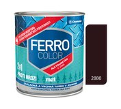 Ferro Color U2066 Mat 2880 tmavohnedá Základná a vrchná farba na kov 0,75l