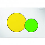 GEBERIT Sigma 01 Dvojčinné ovládacie tlačítko biela/žltá/zelená