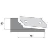 IGM Profilový nôž pre F631 - typ A spodné branie