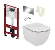 TECE set 3 Inštalačný modul s nádržkou pre WC + tlačidlo + úchyt + izolácia + závesné WC AQUABLADE + WC sedátko Soft-Close