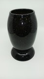Váza náhrobná čierna mramor glazovaná keramická 22cm