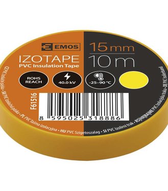 Emos Izolačná páska PVC 15mm/10m žltá