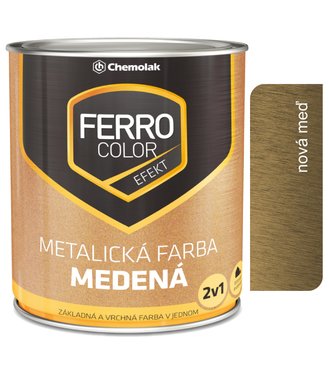 Ferro Color Efekt medená - syntetická antikorózna farba 2v1 pololesklá 2,5l