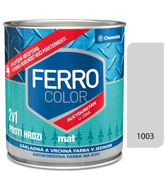 Ferro Color U2066 Mat 1003 sivá Základná a vrchná farba na kov 0,75l