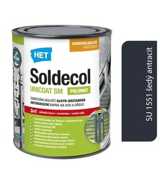 Het Soldecol Unicoat SM SU 1551 šedý antracit 0,6l