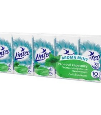 Linteo Papierové vreckovky hygienické Mentol 3-vrstvové 10x10ks