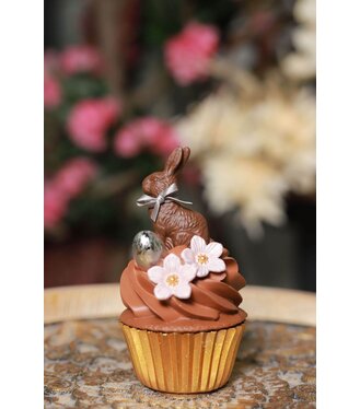 Muffin čokoládový s veľkonočným zajačikom 16cm