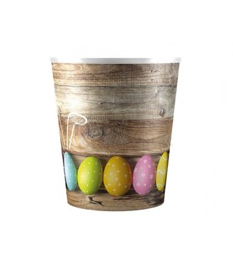 Obal Easter s motívom veľkonočných vajec plastový 12x14cm
