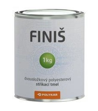 Polykar Finiš - Dvojzložkový polyesterový striekací tmel 1kg