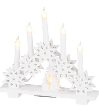 Svietnik MagicHome Vianoce 6x LED teplá biela, 2xAA, 32x5x30,5cm