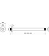 704.11WV Sprchové rameno stropné 30 cm, White Velvet