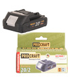 Batéria akumulátorová Procraft 20V Li-ion 2000mAh 20/2A