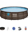 Bestway® Bazén Power Steel, 488x122cm, filter, rebrík, plachta, dávkovač, 56725