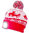 Čiapka Strend Pro X-mas kid červená M, 4xSMD LED, USB nabíjanie