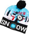Čiapka Strend Pro X-mas Let it snow modrá L, 4x SMD LED, USB nabíjanie