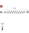 Connect System (C) Standard - reťaz 5m/50LED teplá biela, čierny kábel (D1AW02)