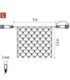 Connect System (C) Standard - sieť 2mx1,5m/160LED studená biela, čierny kábel (D1DC01)
