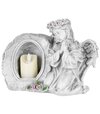 Dekorácia MagicHome, Anjel modliaci so sviečkou LED 28x13x21,5cm