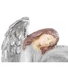 Dekorácia MagicHome, Anjel so srdcom, polyresin solar na hrob 17,5x9,5x20cm