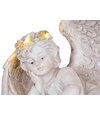 Dekorácia MagicHome Anjel v krídlach, polyresin na hrob solar 24,5x12,5x14,5cm