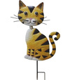 Dekorácia MagicHome Mecco, Mačka plech zapichovacia 25,5x3,5x61cm