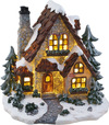 Dekorácia MagicHome Vianoce, Chalúpka LED, 3xAA, 22,5x17,5x21cm
