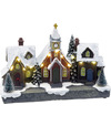 Dekorácia MagicHome Vianoce, Mestečko, LED, 3xAA, 26,5x10x17,5cm