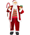 Dekorácia MagicHome Vianoce Santa s darčekom červený 120cm