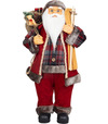 Dekorácia MagicHome Vianoce Santa s darčekom červený 60cm