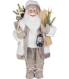 Dekorácia MagicHome Vianoce, Santa, textil, šedý, 16x26x45cm