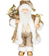 Dekorácia MagicHome Vianoce, Santa, textil, zlatý, 28x37x80cm