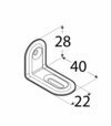 Domax FKS 2 Uholník montážny 40x28x22x1mm