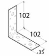 Domax KL6 Uholník spojovací 102x102x35x2.5mm