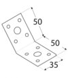 Domax KLR1 Uholník 50x50x35x2.5mm
