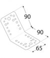 Domax KLR3 Uholník 90x90x65x2.5mm