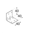 Domax KMP 1 Uholník s prelisom 40x40x40x1.5mm