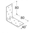 Domax KMP 7 Uholník s prelisom 80x80x40x1.5mm