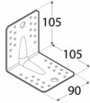 Domax KPL2 Uholník s prelisom 105x105x90x2mm