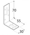 Domax KRD2 Uholník nastaviteľný 70x55x30x2mm