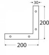 Domax NA2 Rohovník 200x200x30x3mm