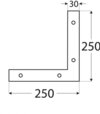 Domax NA3 Rohovník 250x250x30x3mm