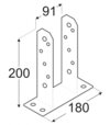 Domax PST90 Pätka stĺpiku typu TT 91x200x180mm
