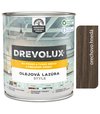 Drevolux Style dekoračná a ochranná lazúra na drevo s voskom, orechovo hnedý 0,75l