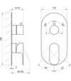 EL 068.20GB.O3.RB07F Podomietková batéria 3-cestná pre R-box, Graphite Brushed