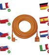 Emos Predlžovací prívod spojka 30m, oranžový