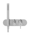 ES 065.20GB.O2.RB07D.+S Podomietková batéria 2-cestná pre R-box, so sprchovým setom, Graphite Brushed