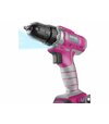 Extol Lady Skrutkovač akumulátorový ružový, 12V Li-ion, 1x akumulátor 1300mAh, 18Nm, 5h nabíjačka, ružový, 402401