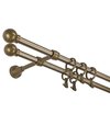 Garniža komplet 160cm 25mm II žabky zlatá antik,koncovky Luxor