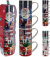 Hrnček vianočný 265ml sada 4ks porcelán mix